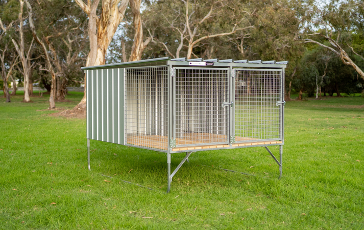 Basic 2 Bay - Kennels – Raised Run Dog Kennels