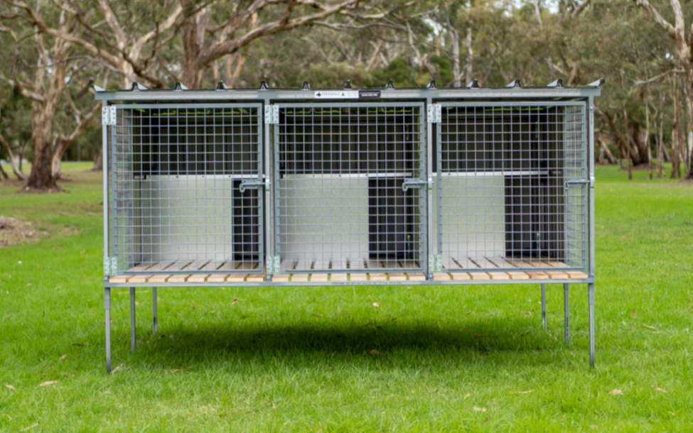 Elevated dog cage online