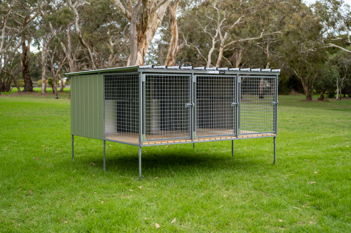 Premium 3 Bay - Assembled – Raised Run Dog Kennels